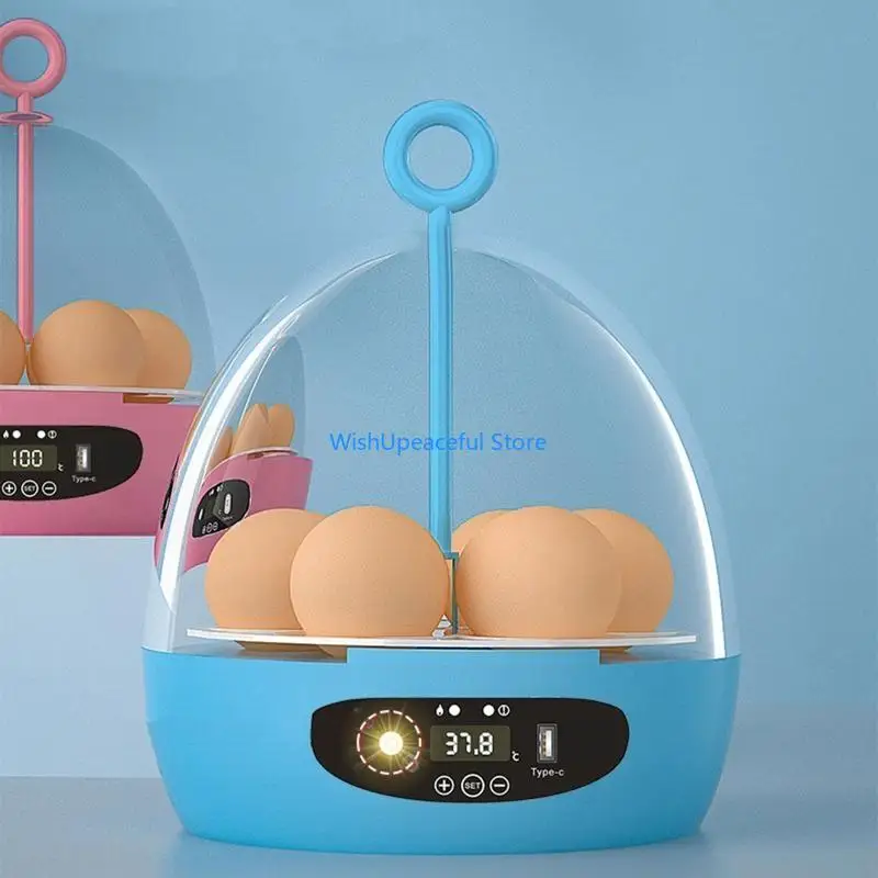 34YA Automatic Poultry Incubator Intelligent Incubation Automatic Egg Turner for Chicken 6 Eggs Full Automatic Incubator