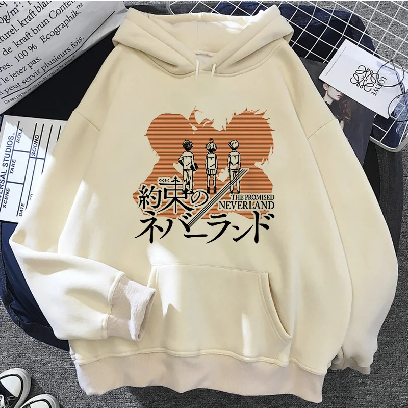 the Promise Neverland hoodies women 2023 Fleece Kawaii funny Hooded Shirt tracksuit women aesthetic sweatshirts