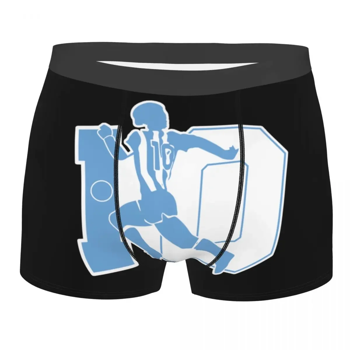 Custom Male Cool Argentina Soccer Legend Diego Maradonas Underwear Boxer Briefs Stretch Shorts Panties Underpants