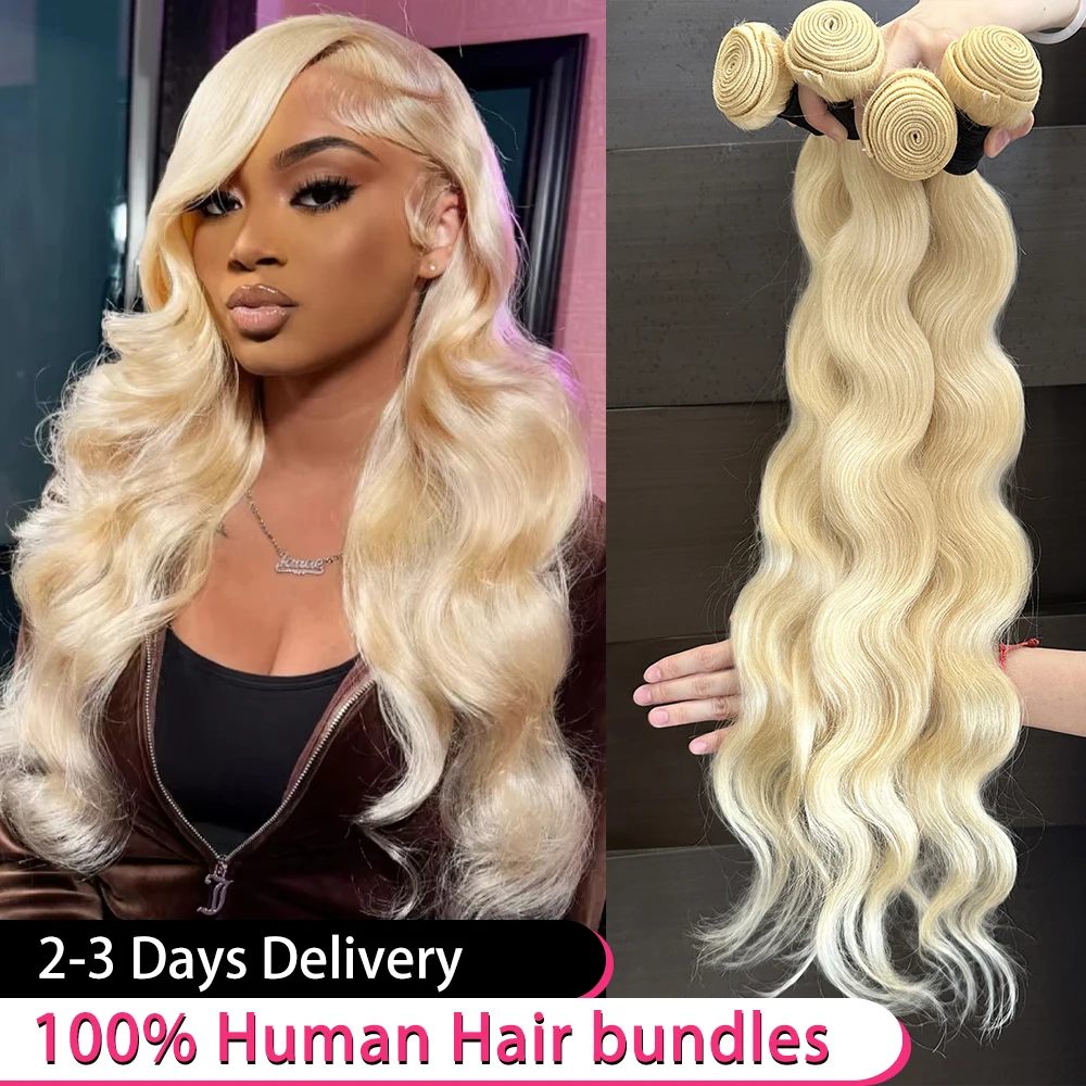

30 40 Inch 613 Honey Blonde Bundles 100% Human Hair Weave Bundles Double Track Brazilian Body Wave Human Hair Bundles Extension