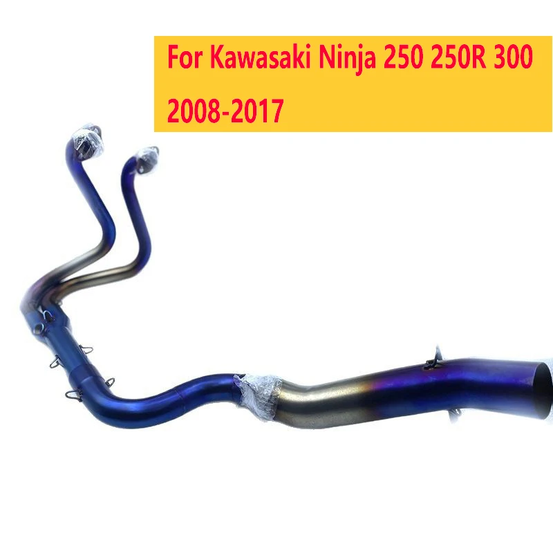 

Slip-on Exhaust Headers Front Link Pipe Elbow Down Pipe Round 51mm for Kawasaki Ninja250 ninja300 Ninja250/300 2008-2017