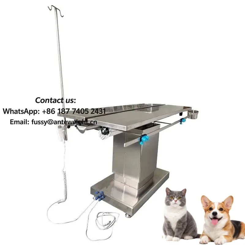 2026 New 304 Stainless Veterinary Operation Table Vet Folding Electric Operating Table for Animal Care and Supplies
