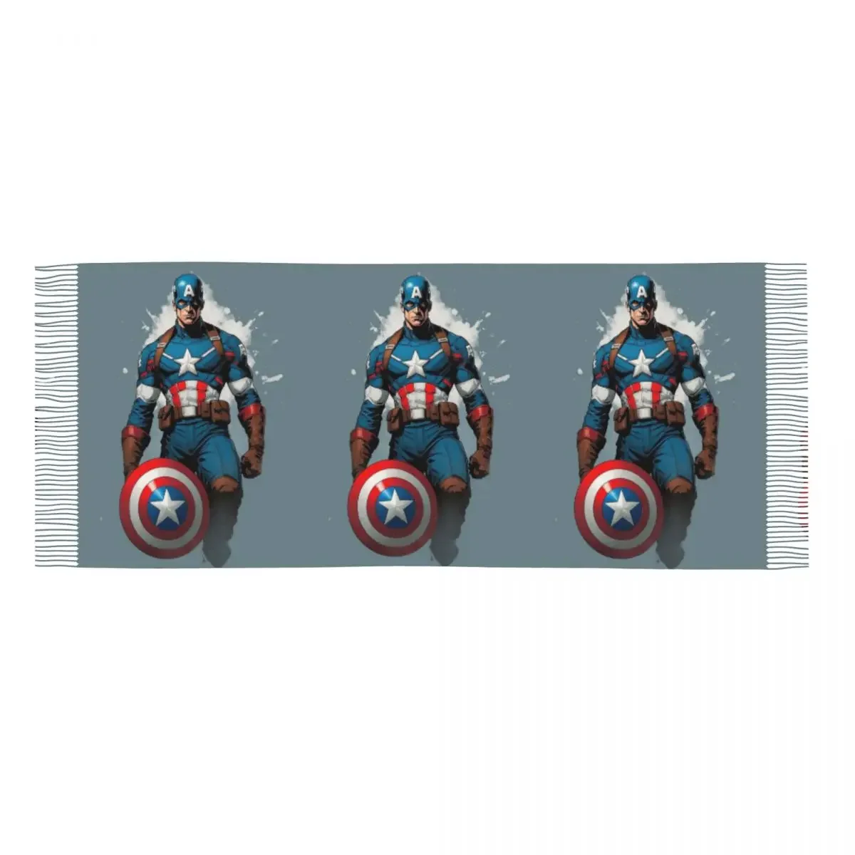 사용자 정의 슈퍼 히어로 술 스카프 여성 부드러운 목도리 포장 숙녀 겨울 스카프