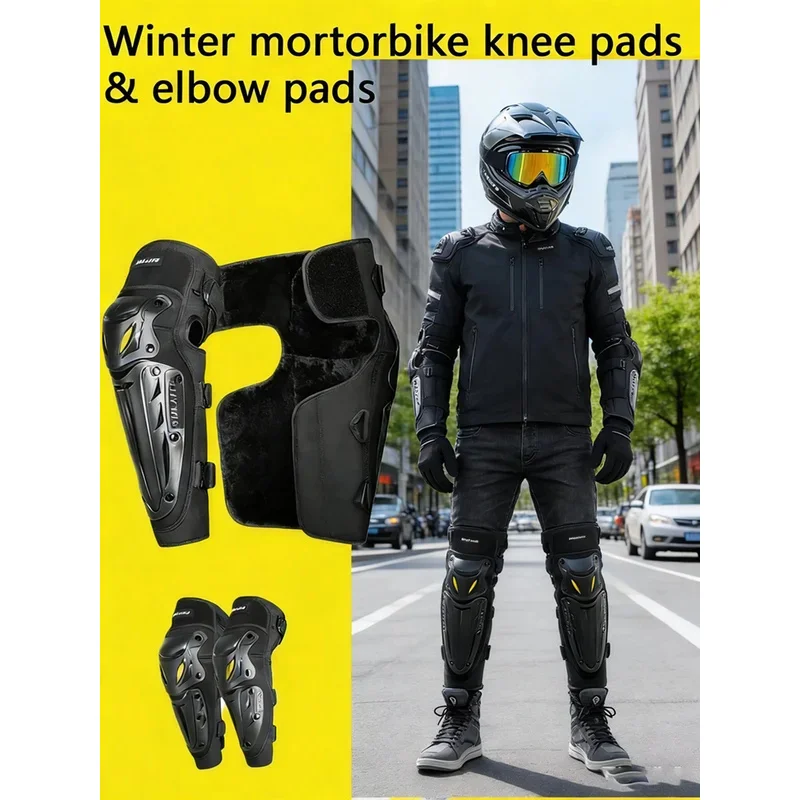 

Winter Warm Thickened Motorcycle Knee Pads Protector for Snowboard Skiing Protective Enduro Gear Protectors Sports Equipment