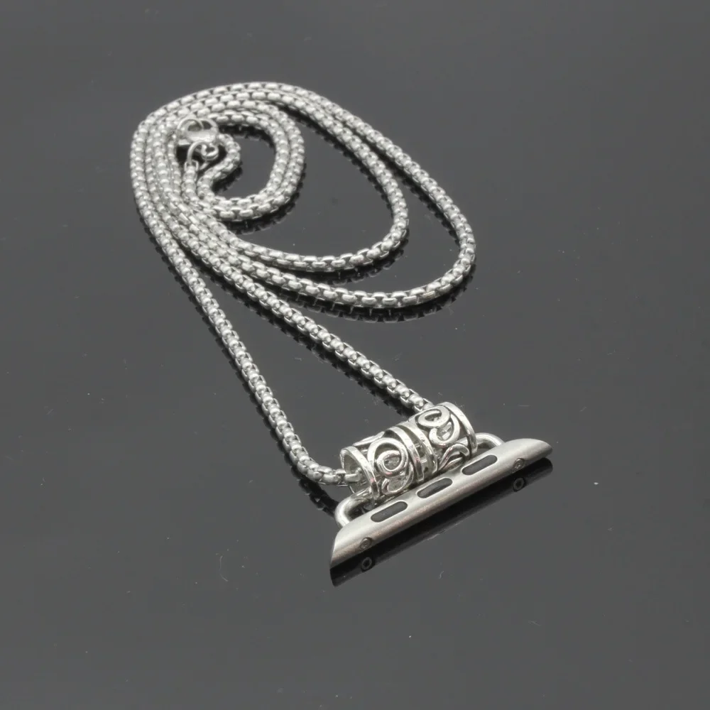 Fashion Long Watch Necklace Retro Metal Chain Anti Lost Pendant Compatible With Apple Watch iWatch All Series Accessory