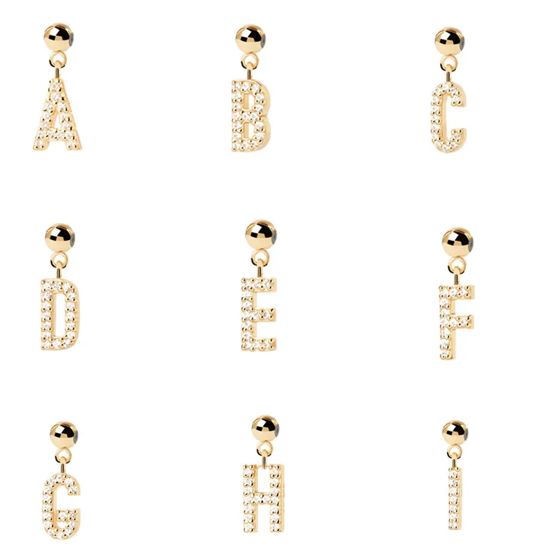 

Spain 26 Alphabet A B C D pendant Fits Orignal 925 Charms Bracelets Sterling Silver Jewelry Woman DIY Fashion Mother's Day Beads