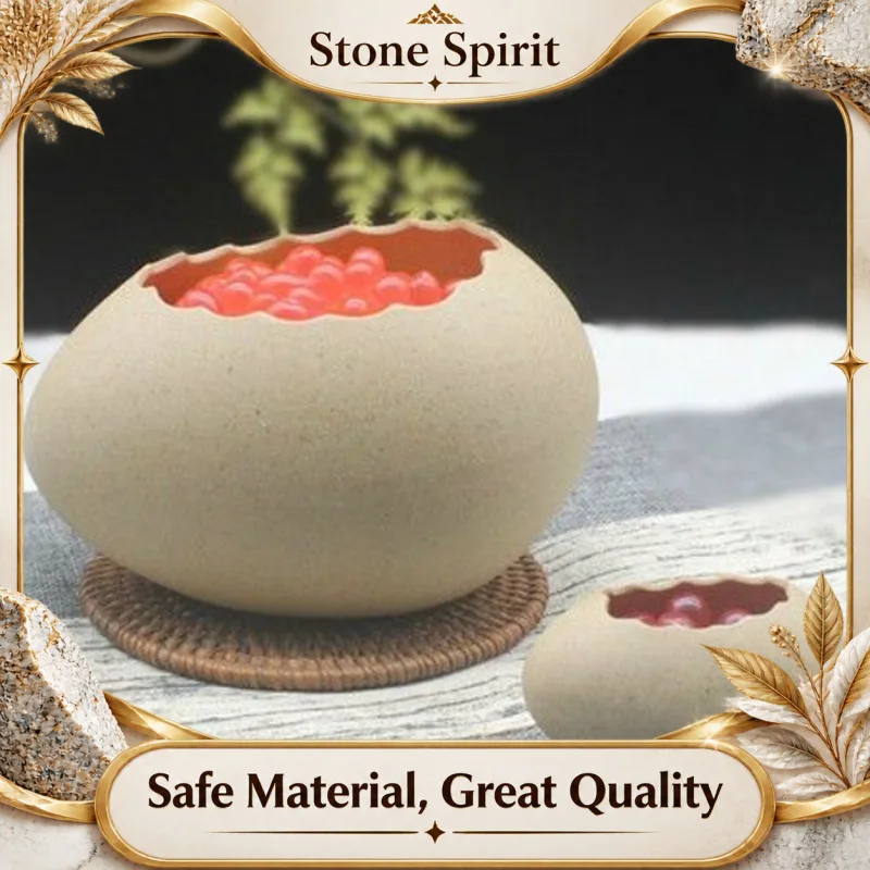 Creative Eggshell Shaped Tableware, Ceramic Bowls, Kitchen Utensils, Baking Pudding Bowls, Bird's Nest Decorated Dessert Bowls