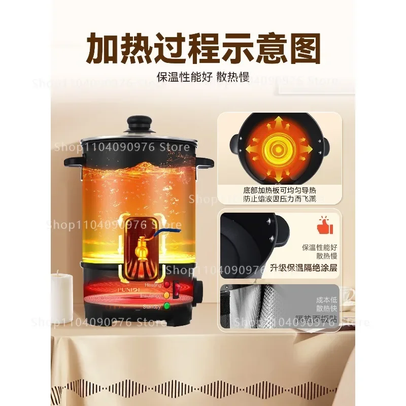 6L wax cooking bucket commercial melting candle non-stick pan hair removal beauty wax therapy machine beeswax scented candle pot