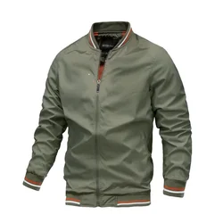 New men's standing collar jacket spring and autumn thin windproof jacket men's casual mountaineering and camping waterproof jack