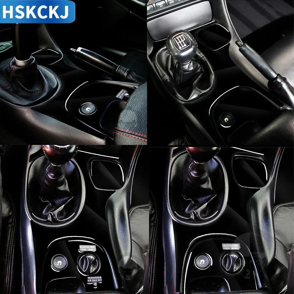 

For Chevrolet Corvette C5 1998-2004 Accessories Car Interior Gear Panel Set Trim Sticker Plastic Decoration Modificati Black LHD
