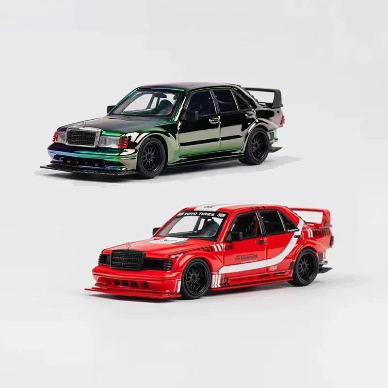 DCM 1:64 Mercedes-Benz 190E 2.5-16 Evolution II Edição Limitada modelo de carro de liga de simulação modificada