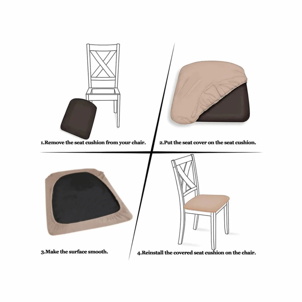 Waterproof​ ​Knitted Chair Cushion Cover​ ​Twill Fabric​ ​Stretchable​ ​Office Chair Cover​ ​Breathable​