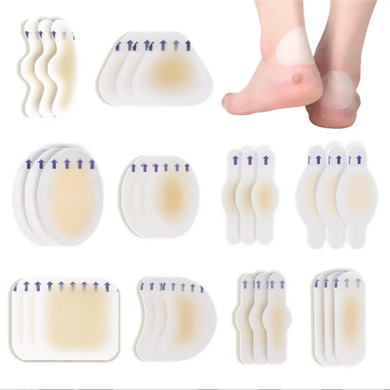 

Gel Heel Protector Foot Patches Adhesive Blister Pads Hydrocolloid Heel Liner Shoes Stickers Pain Relief Plaster Foot Grip