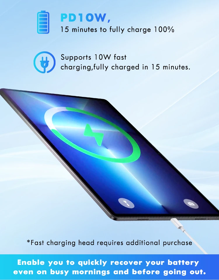 Global Version Philips T7305 AI Tablet 10.1' 12GB(+8GB Virtual RAM) 128GB 4G LTE Unisoc T606 5000mAh L1 Wifi Android 16 Tablets