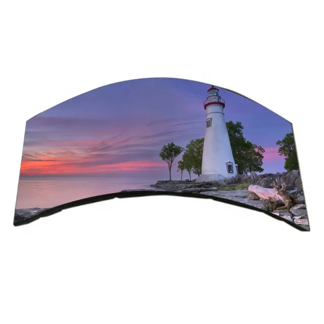 LED  Indoor  Screen P1.8 SMD Whole Sale Supermarket Full Color RGB Hanging Soft Curved Circular  Displays Flexible  Modules