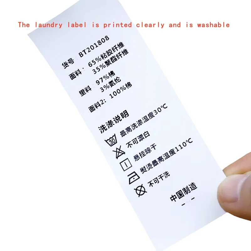 Nastro di carbonio lavabile nero per etichette di abbigliamento Nastro per etichette in nylon da 30 mm/35/40 per stampanti