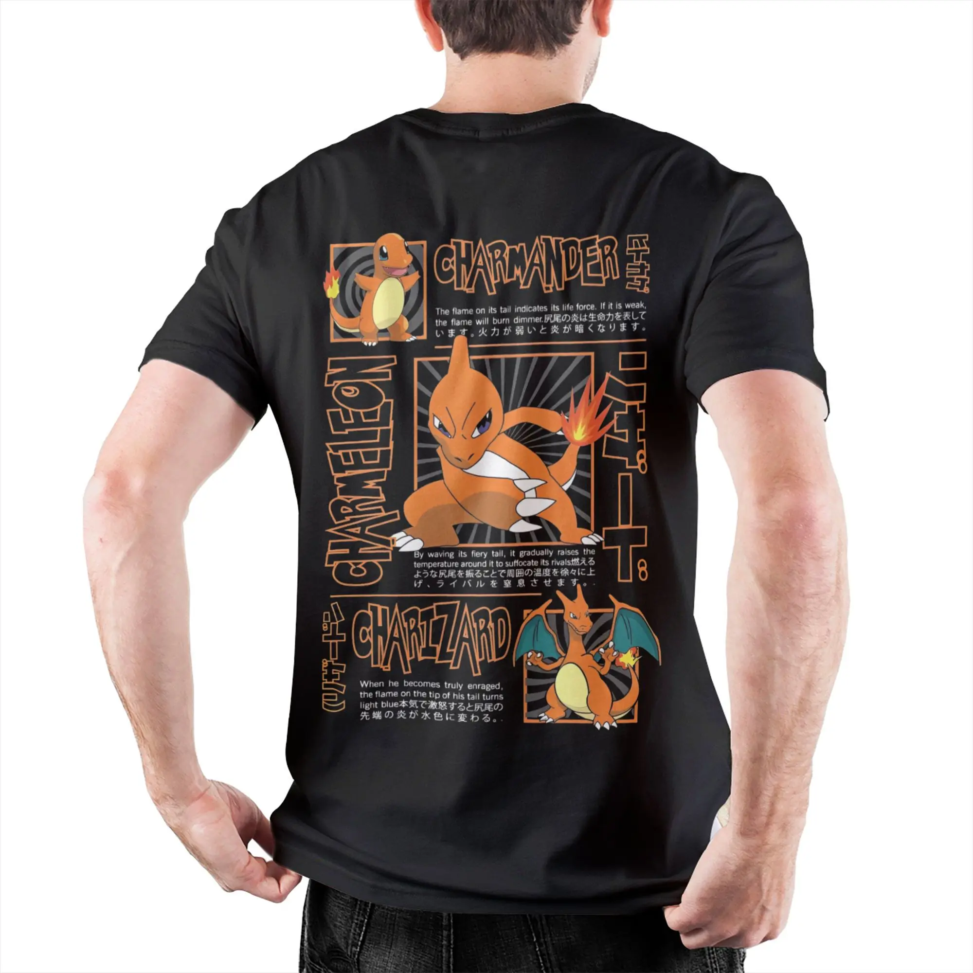 camiseta-masculina-pokemoned-charizard-roupas-de-algodao-lazer-manga-curta-gola-redonda-camisetas-de-verao-confortaveis
