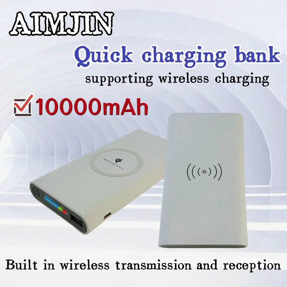 

New QI Wireless Charging Bank 10000mAh High Capacity Polymer Bidirectional Fast Charging Portable Mobile Power Charging Bank