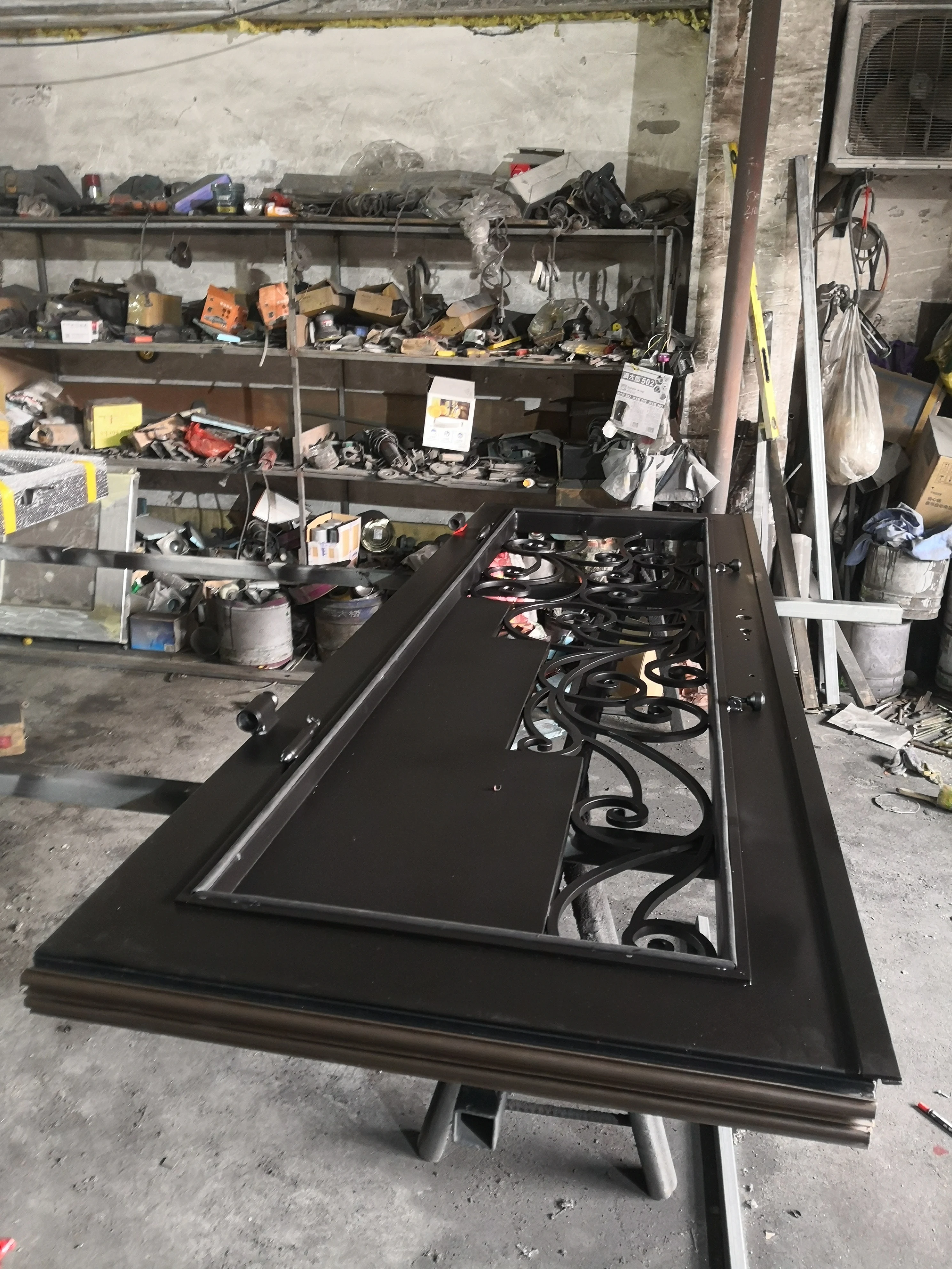 Aluminum Casting Expolision Bullet Proof Security Metal Wrought Iron Entrance Door