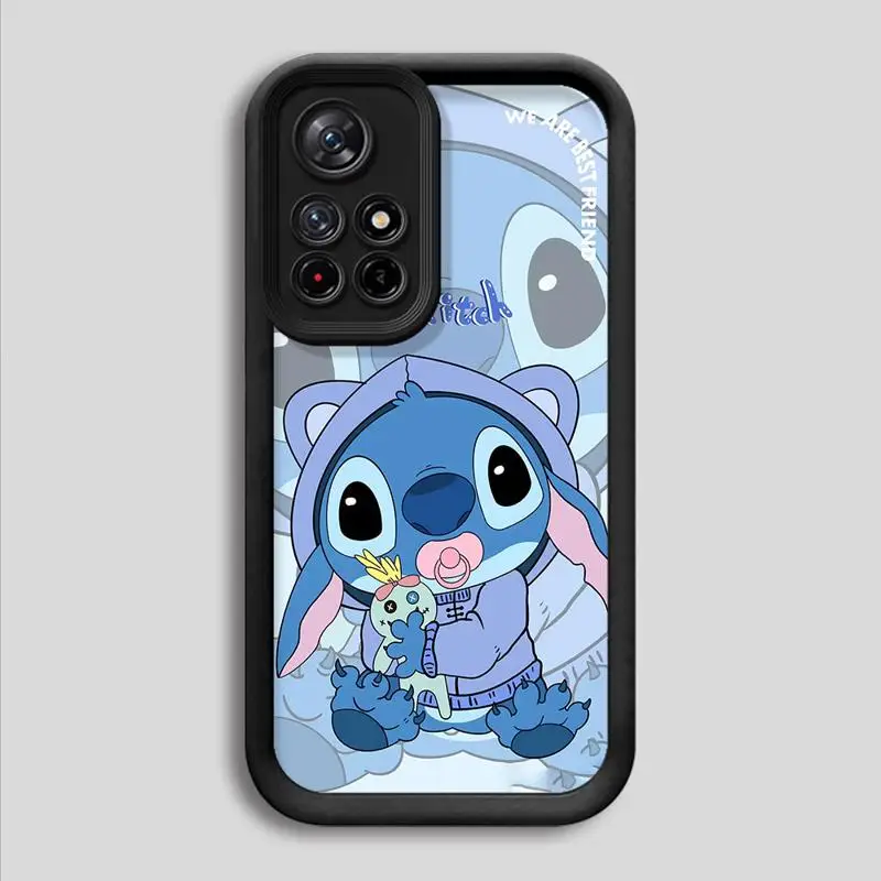 Disney Angel Stitch Phone Case for Redmi Note 10 12 13 4G 5G 10S 10Pro 11S 11 12 13 Pro4G 5G 11 12 13ProPlus5G 12S Matte