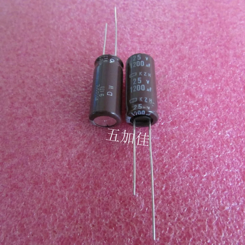 10-100pcs imported KZH 25V1200UF 105 ℃ electrolytic capacitor 10 * 23.5