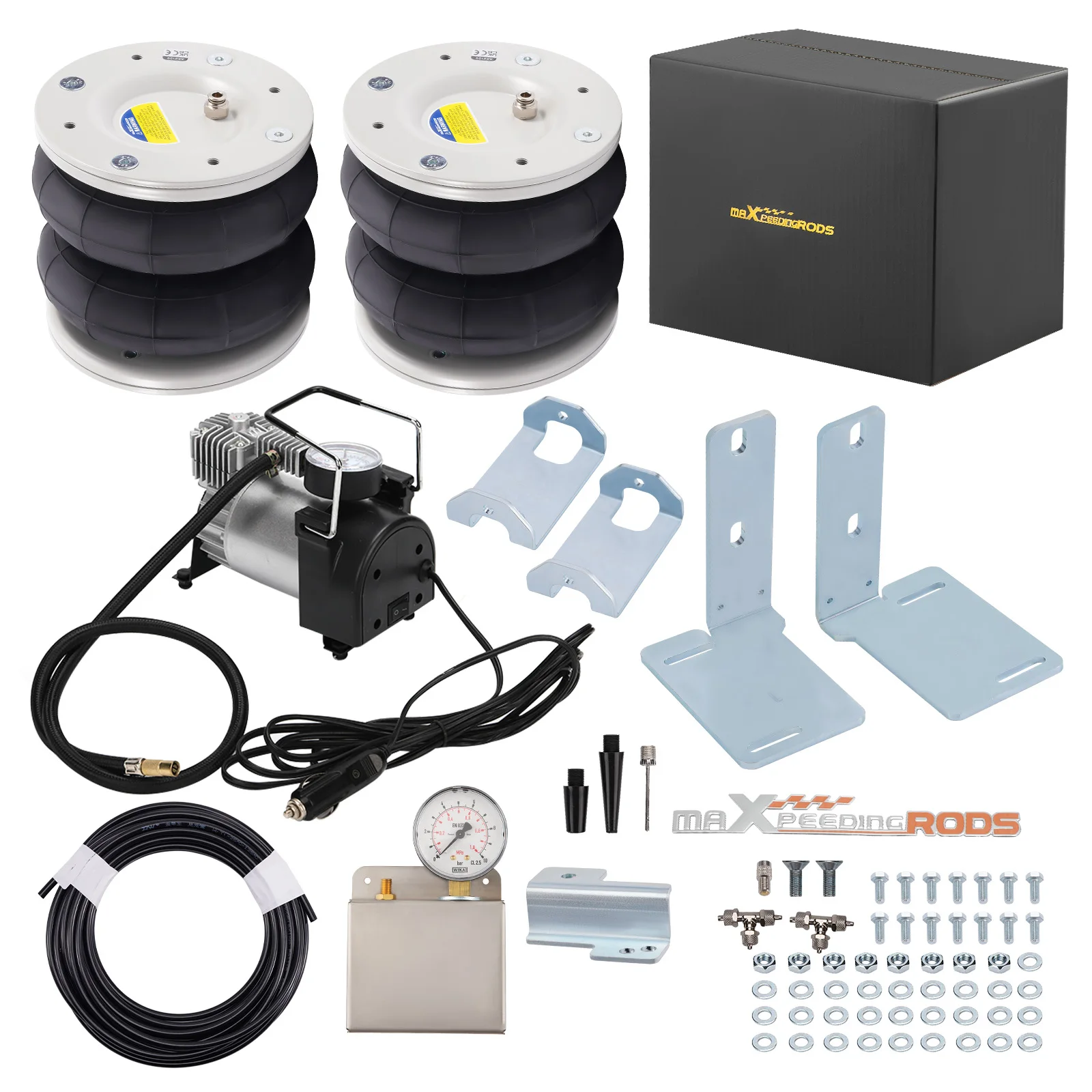 Air Suspension with 12V Compressor Kit for Ford Transit 2001-2020 4000kg Air Suspension Spring Bag + 12V