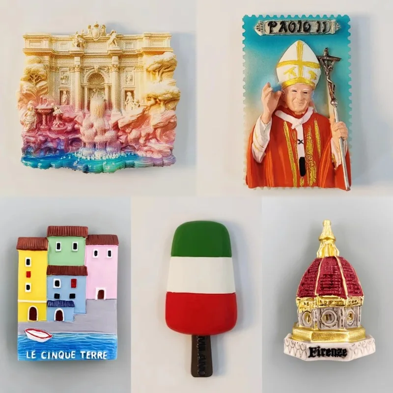 Italy Souvenirs Roma Fontana di Trevi Fridge Magnets Gifts Le Cinque Terre Bocca della verità Sicilia Refrigerator Stickers