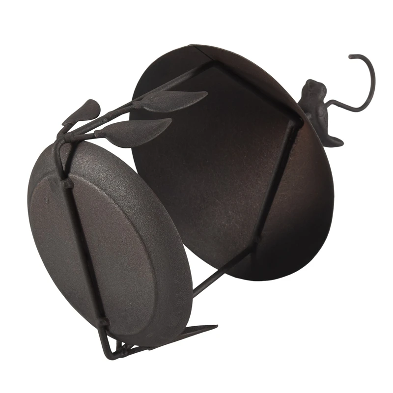 Bird Feeder Bird Outdoor Iron Rainproof Windproof Hanging Style Feeder for Various Pet Birds Feeding Supplies-AT35