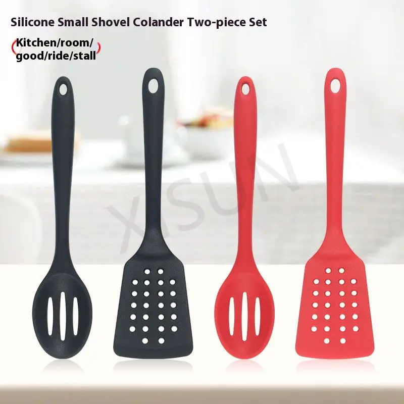 High Quality Utensils Set of 2pcs Nonstick Heat Resistant Cookware for Cooking & Serving Silicone Spatula Set