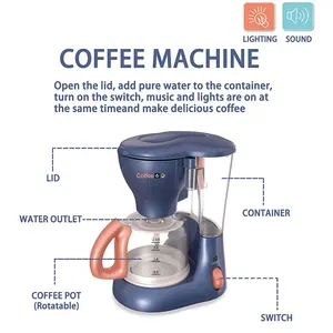 مكنسة كهربائية للأطفال ، ألعاب لعب المطبخ التظاهر ، مكنسة المياه ، موزع العصارة المنزلية ، غسالة ملابس بأدوات خفيفة أفضل 6 آلات صنع عصير وعصائر للمبيعات - رقم 6