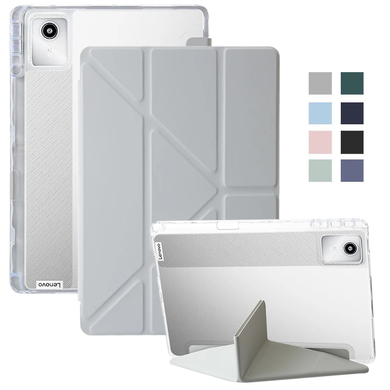 

For Lenovo Tab M11 Case 11" Acrylic Clear Hard Back Stand Smart Cover For Funda Lenovo M11 Xiaoxin Pad 2024 Case With Pen Holder