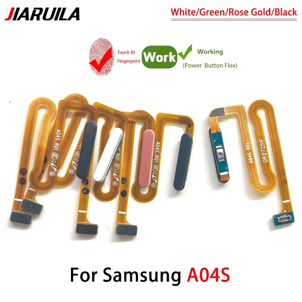 New For Samsung A03S A037F A04s A047F Fingerprint Sensor Home Return Key Menu Button Flex Cable