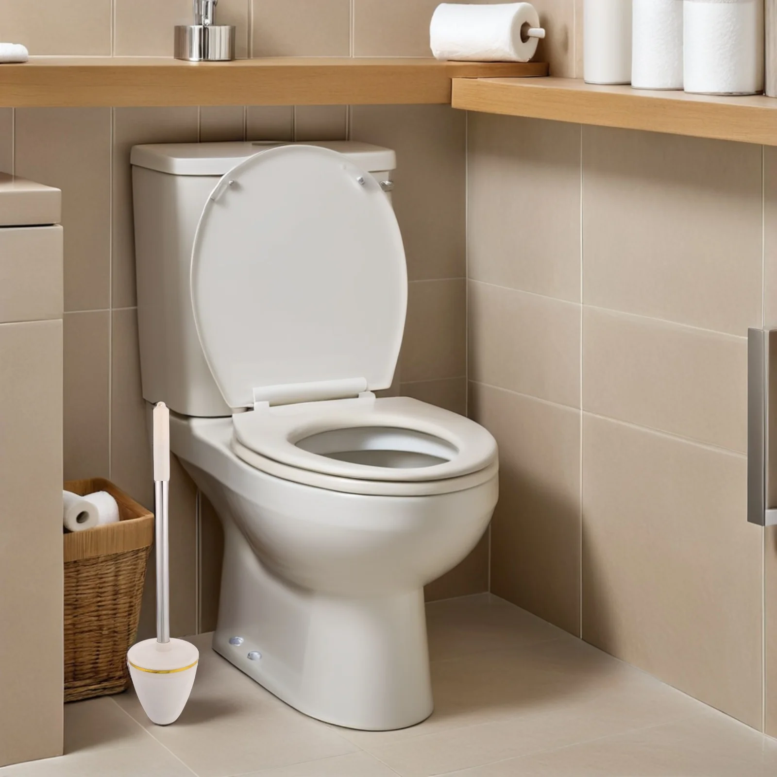 

Squat Toilet Odor Stopper with Handle - Anti-Smell Drain Plug for Backflow Prevention - Toilet Drain Seal for Bathroom Hygiene