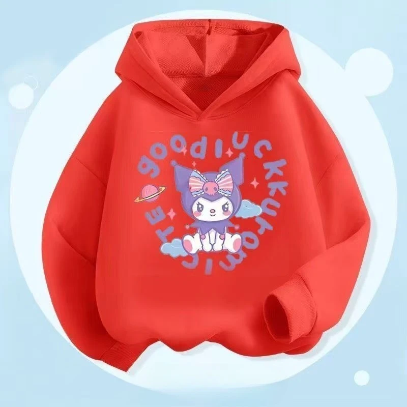 سترة بغطاء للرأس للفتيات من Kulomi لخريف/شتاء 2026 ملابس أطفال أنيقة مطبوعة جديدة برسوم كارتونية عصرية ومريحة #4