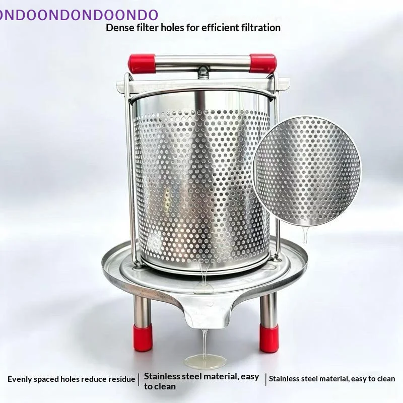 Stainless Steel Vegetable Stuffing Squeezer Hand Press With Filter Bag Vegetable Squeezer Fine Filter Mesh Manual Juicer