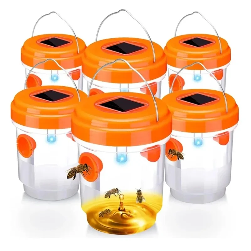 Solar Wasp Trap Waterproof Mosquito Zapper Safe Non Toxic Reusable Fruit Fly Catcher Home Garden Insect Killer