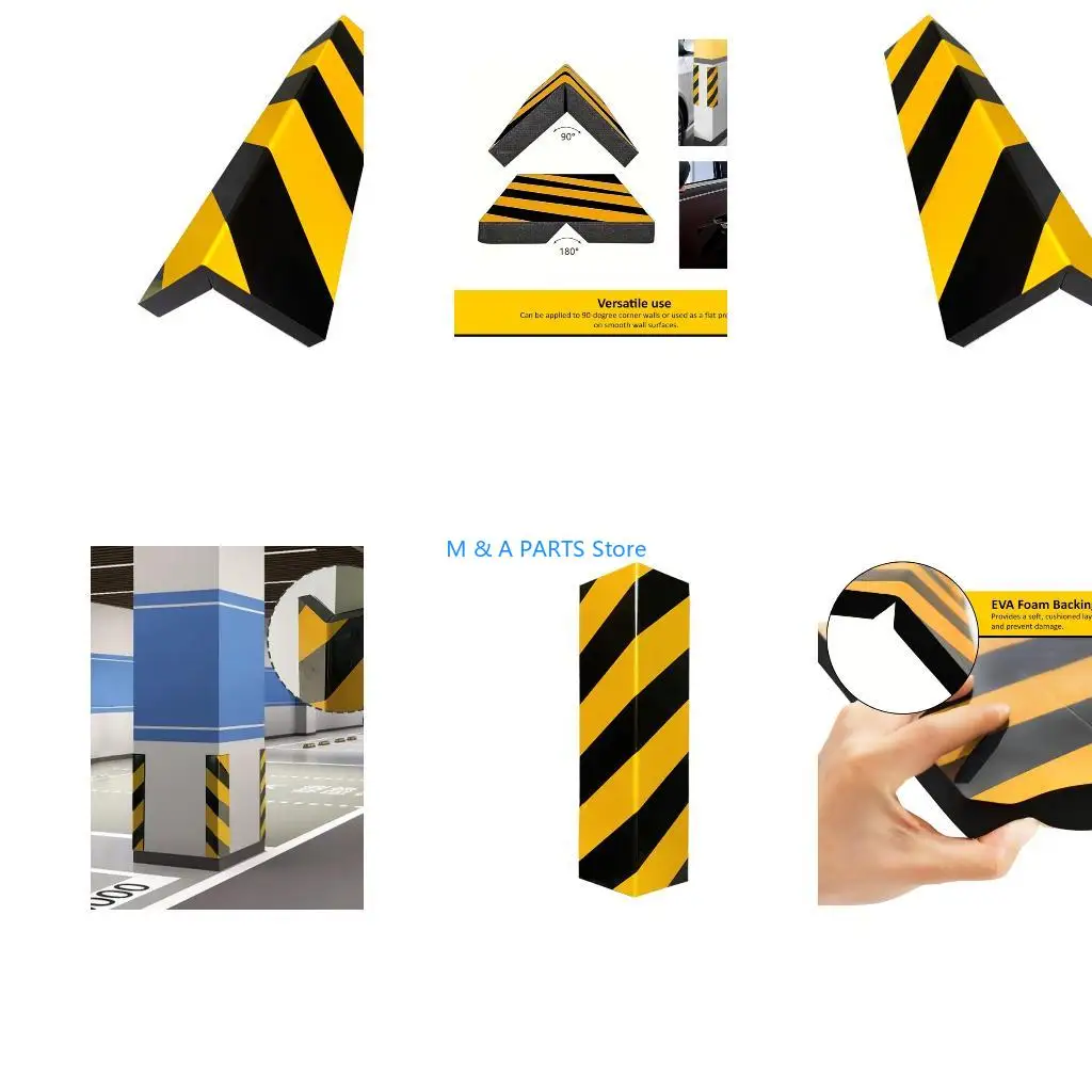 U1JF Anti Collision Foam Bumper Pad Adhesive Corner Guard For Parking Garages Hotels And Narrow Vehicle Spaces