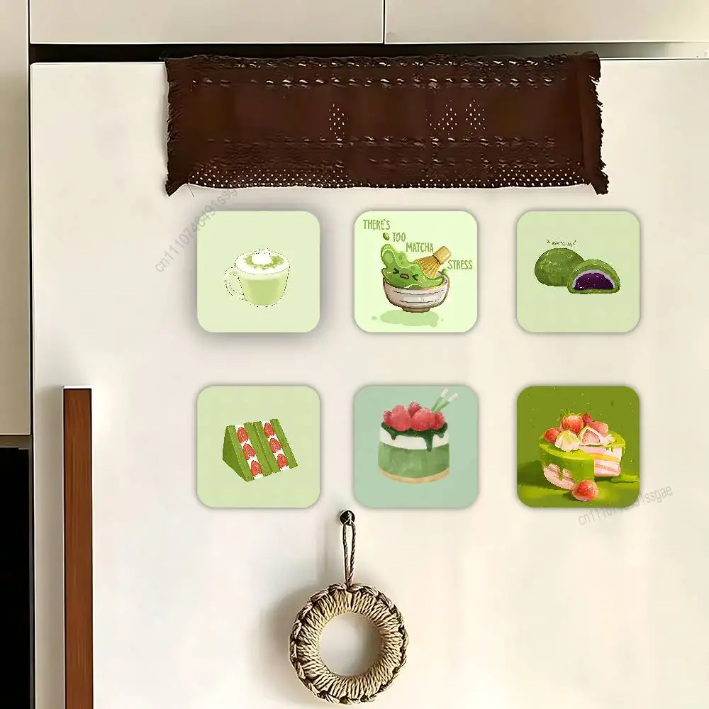 

Green INS Style M-Matcha Cake Decorative Refrigerator Magnets,Fridge Magnets for Kitchen Home Office Whiteboard Locker Decor