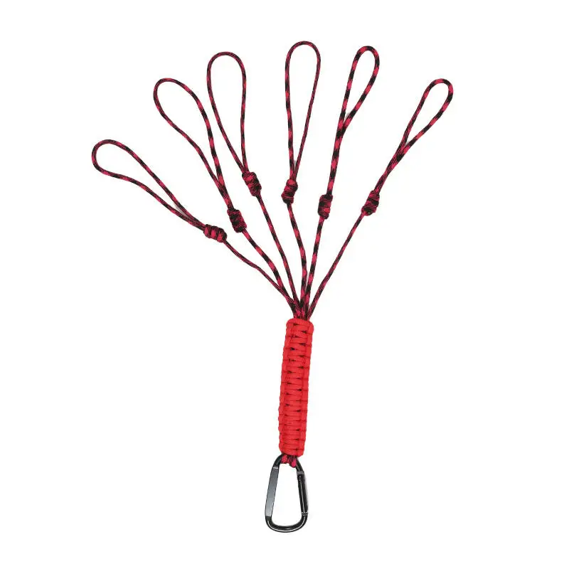Paracord Portachiavi Cordino Fibbia Girevole Coltello Corda Cavo per paracadute Sopravvivenza all'aperto Zaino Portachiavi Collo Appeso Corda Strumento