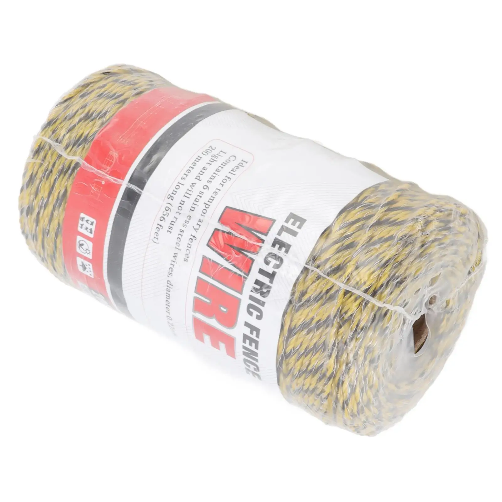 Stainless Steel Electric Fence Polywire - Low Power, 6-Strand High Conductivity, Ideal for Farms