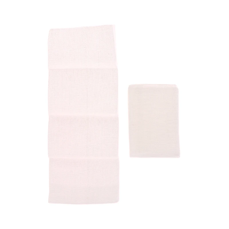 Medical Absorvente Algodão Gaze Pad, ferida Molho, Estéril Gaze Bloco, Kit de Primeiros Socorros, 8 Camadas, 5x7cm, 6x8cm, 8x10cm, 10x10cm, 5pcs por saco