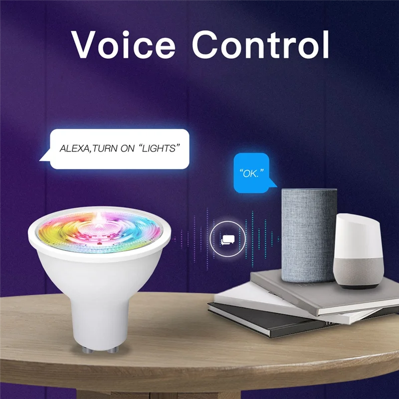 Żarówki LED GU10 B29C-Tuya WiFi Smart Life Sterowanie Aplikacją Ściemnialne Kompatybilne z Alexa/Google Voice