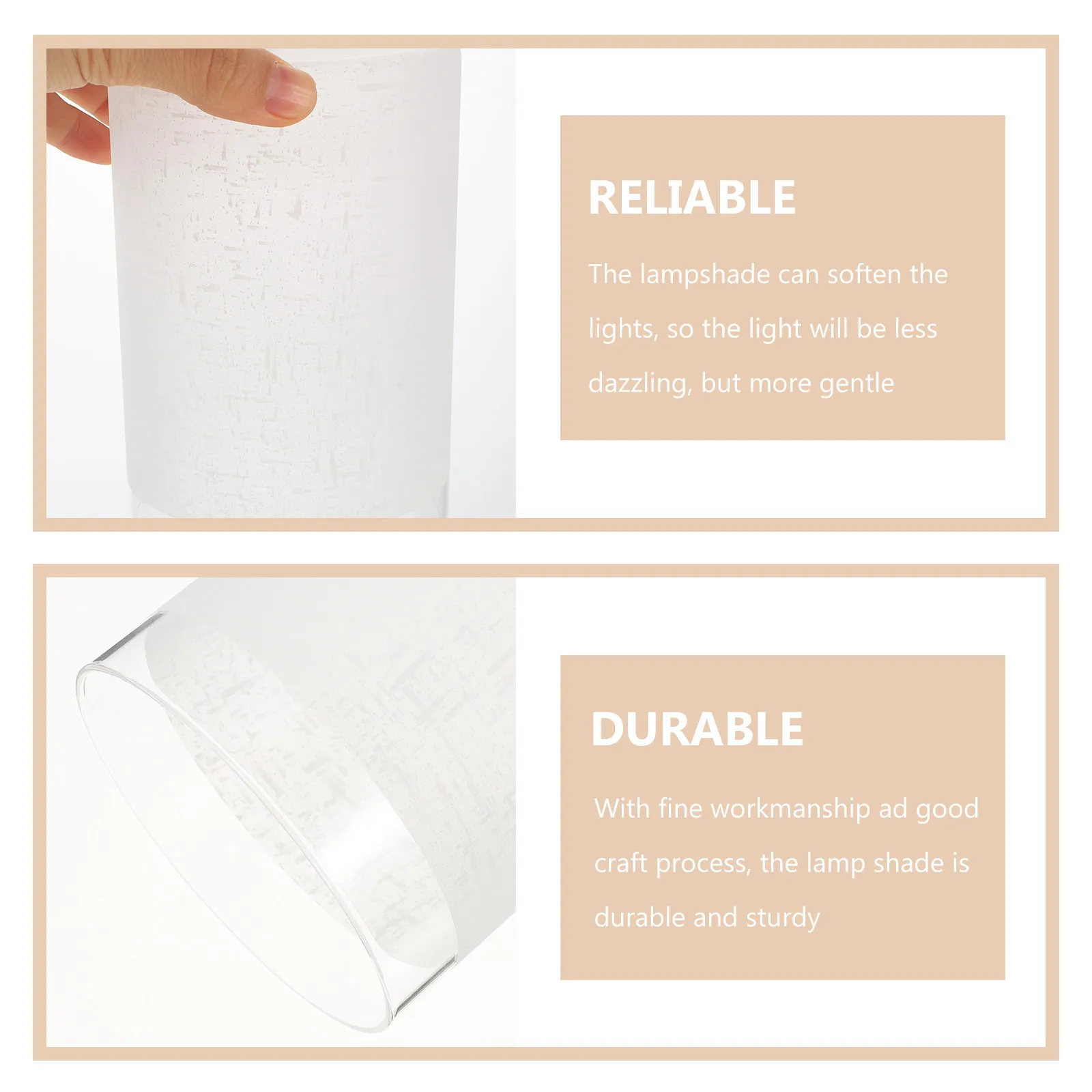 Glass Lamp Shade Frosted Cylinder Vintage Decorative Lampshade Home Glass Shade Replacement Soft Light Cover for Table Wall