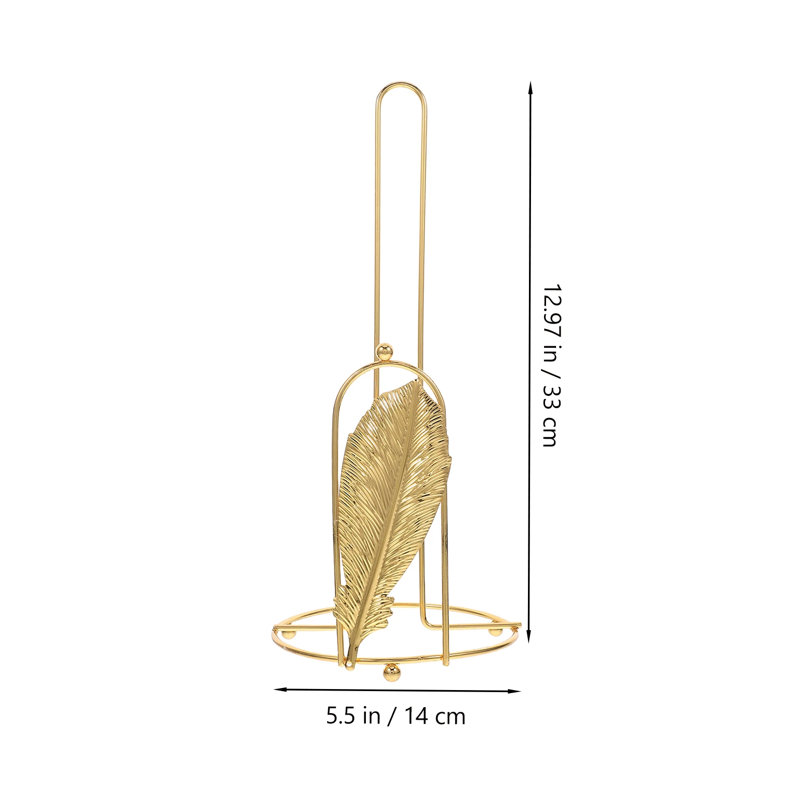 Plume Metal Paper Towel Holder Nordic Design Farmhouse Kitchen Countertop Decorative Towel Stand Western Kitchen Decor