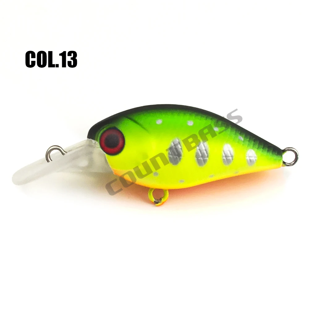 Countbass Kurbelköder, 37 mm 1-29/64 Zoll 4,5 g 5/32 oz. Dive 1,5 m 5' Kunststoff-Hartköder schwimmende Angelköder, Kurbelköder, Wobbler