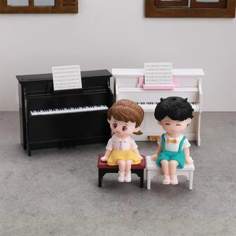 1 Set Dollhouse Cute Simulated Piano Furniture Model Toy Miniature Musical Instruments Doll House Playhouse Scene Accessories