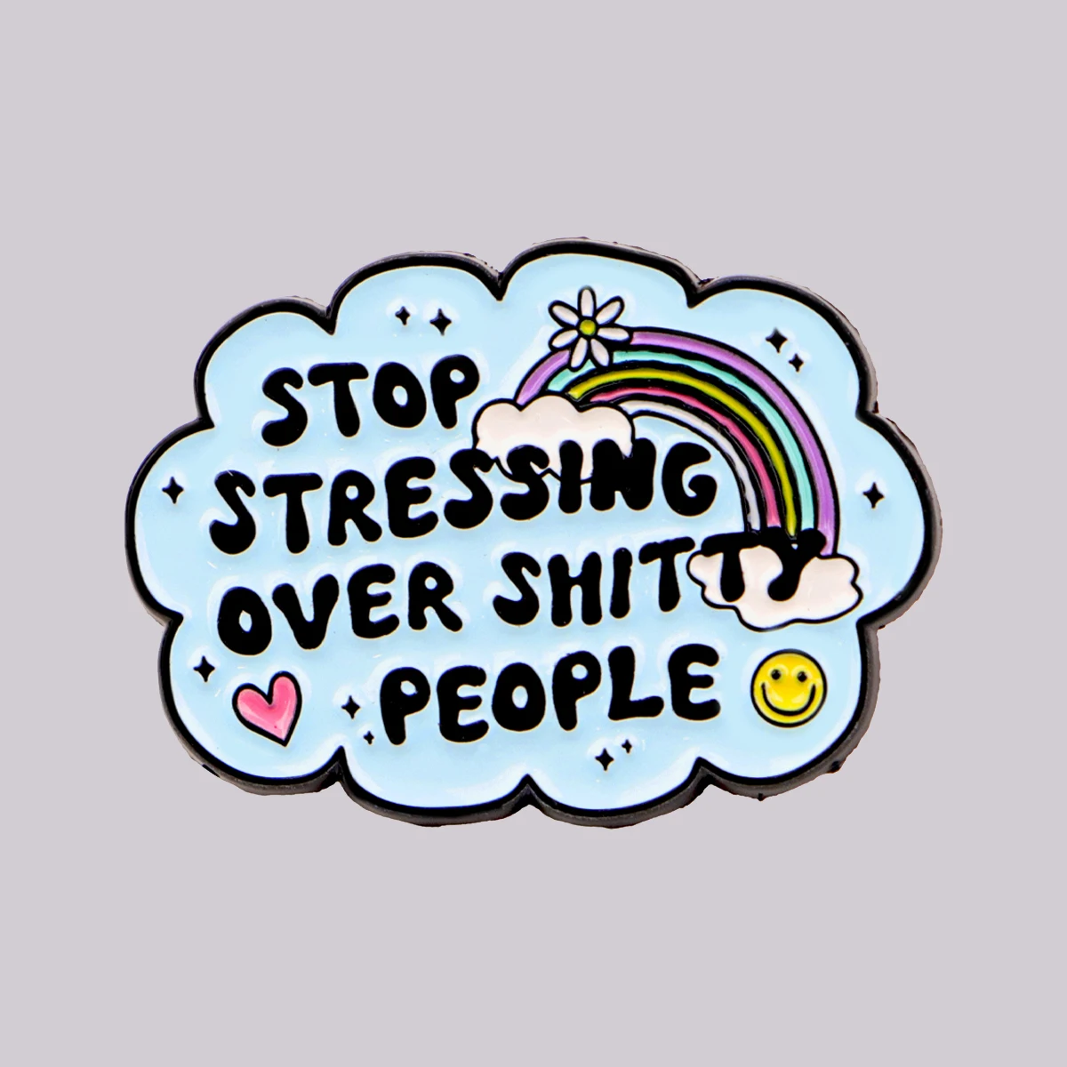 Rainbow Enamel Pin Mental Health Brooch Pines Lapel Pins Badge on Backpack Clothing Accessories Inspirational Jewelry Gifts