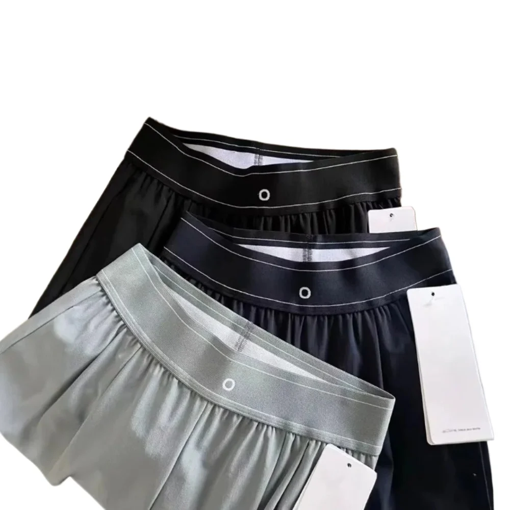 AliExpress New Elastic High Waist Casual Sports Pants Style Cycling Pants 2025 Fashion High Street Summer Straight Trousers