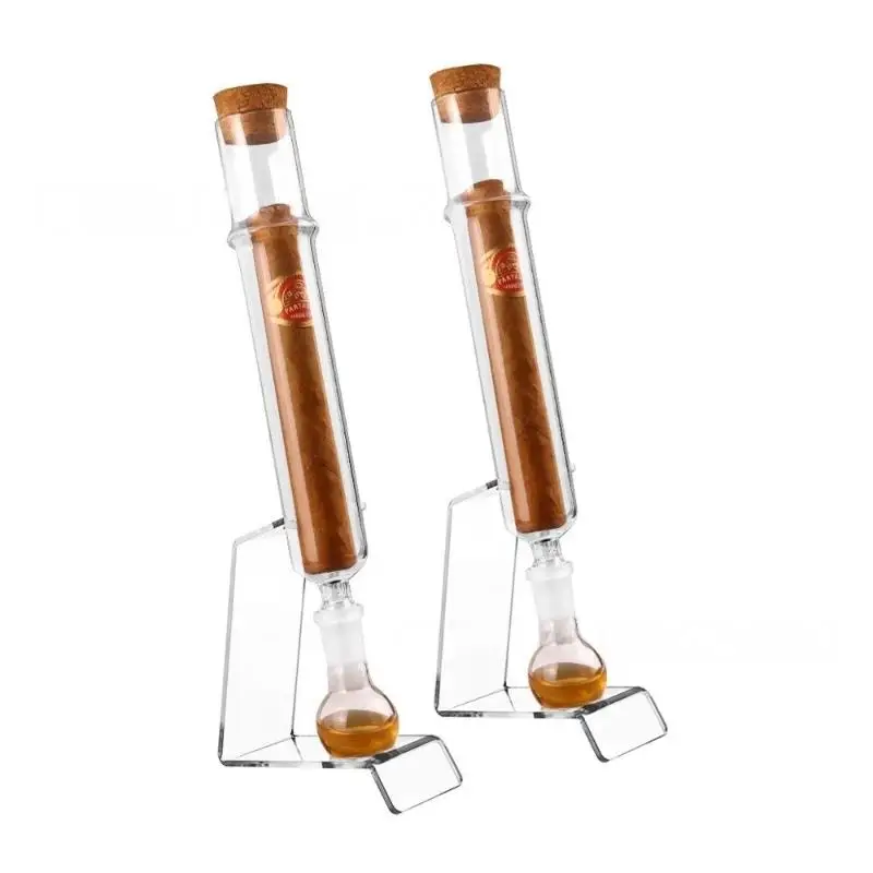 

Borosilicate Glass Cigar Humidor Tube (265mm) - Airtight Travel Tube with Humidity Control for Premium Cigar Preservation