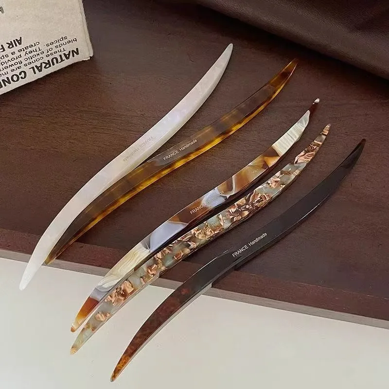 Jepit Rambut Asetat Elegan Jepit Rambut Stik Jepit Rambut Wanita Anak Perempuan Pin Garpu Rambut Aksesori Rambut DIY Gaya Cina Antik